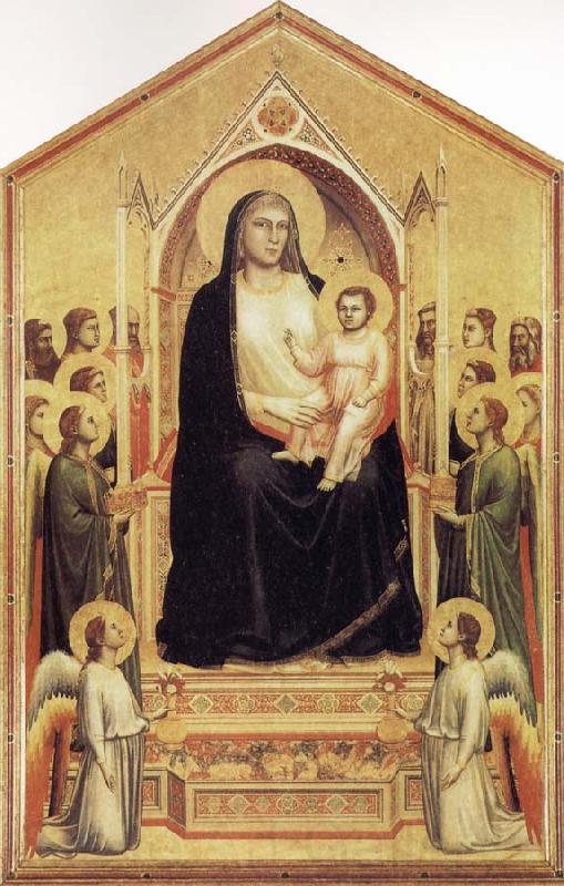 GIOTTO di Bondone Enthroned Madonna with Saints Spain oil painting art